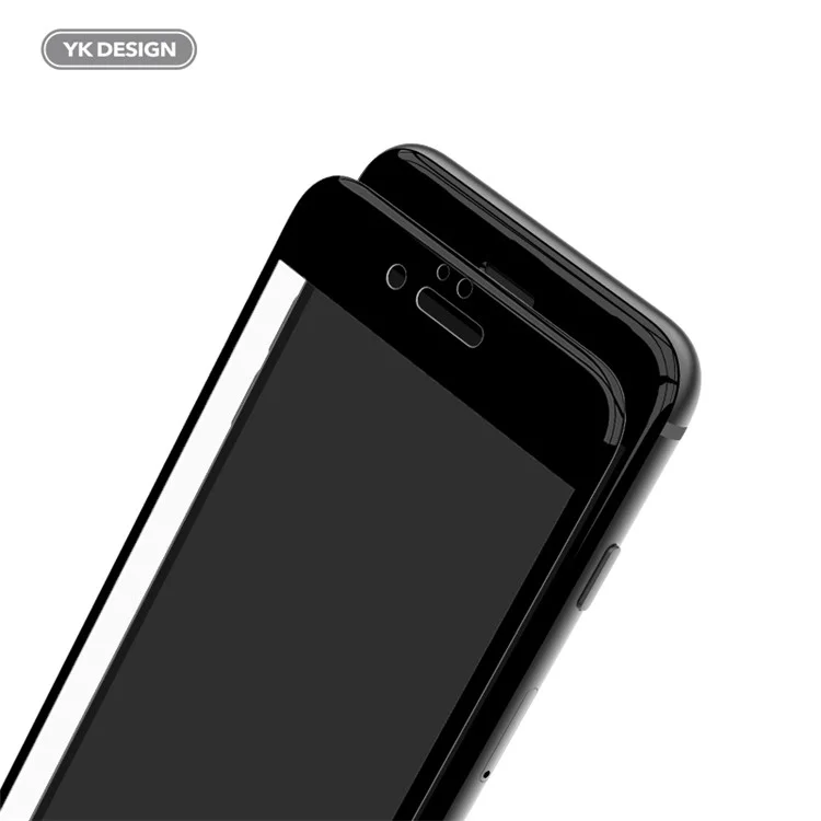 YK 5D Arc Edge 9H Full Coverage Tempered Glass Screen Protector for iPhone 6s/6 - Black