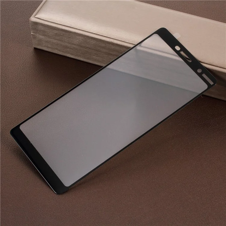 Full Size Tempered Glass Screen Protector 9H Anti-explosion for Nokia 7 plus - Black