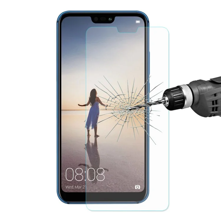 HAT PRINCE per Huawei P20 Lite/Nova 3e (Cina) 0,26 mm 9H 2,5D Arco Edge Protezione Dello Schermo In Vetro Temperato