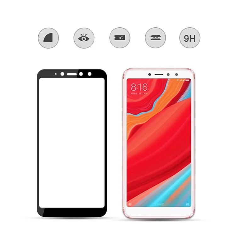 MOCOLO Silk Print Complete Coverage Tempered Glass Screen Protector for Xiaomi Redmi S2 / Y2