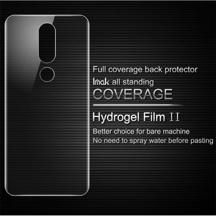 IMAK Soft Clearer Hydrogel Film II Full Coverage Back Protector Film for Nokia 6.1 Plus / Nokia X6