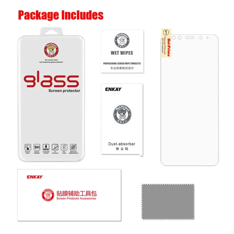 HAT PRINCE for Samsung Galaxy A8 (2018) 0.26mm 9H 2.5D Tempered Glass Screen Protector