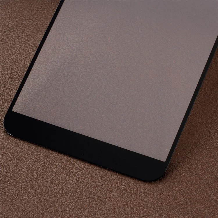 For HTC Desire 12 Silk Printing Tempered Glass Full Covering Screen Guard Film - Black