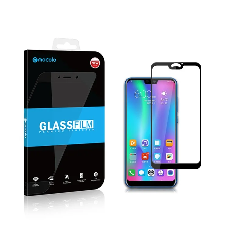MOCOLO for Huawei Honor 9i (2018) 5.84-inch Silk Print Complete Coverage Tempered Glass Screen Protector - Black