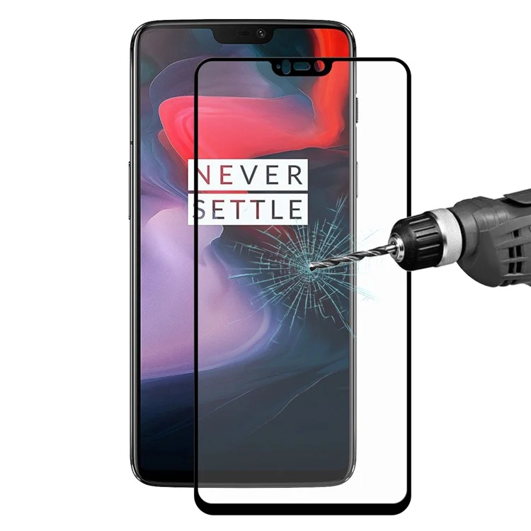 HAT PRINCE 0.26mm 9H 2.5D Arc Edge Tempered Glass Full Size Screen Protector for OnePlus 6