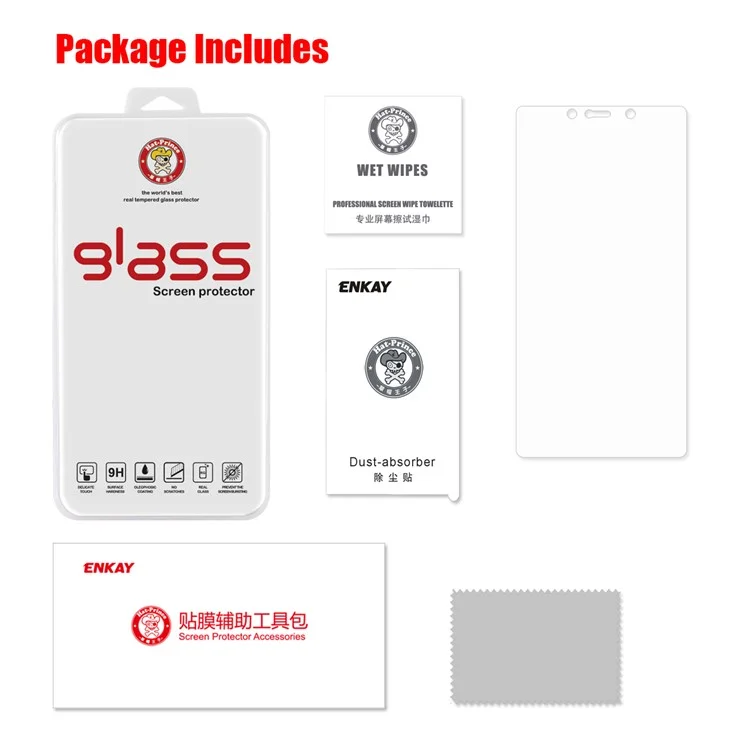 HAT PRINCE for Xiaomi Mi 8 SE (5.88-inch) 0.26mm Tempered Glass Screen Protector 9H 2.5D Arc Edge