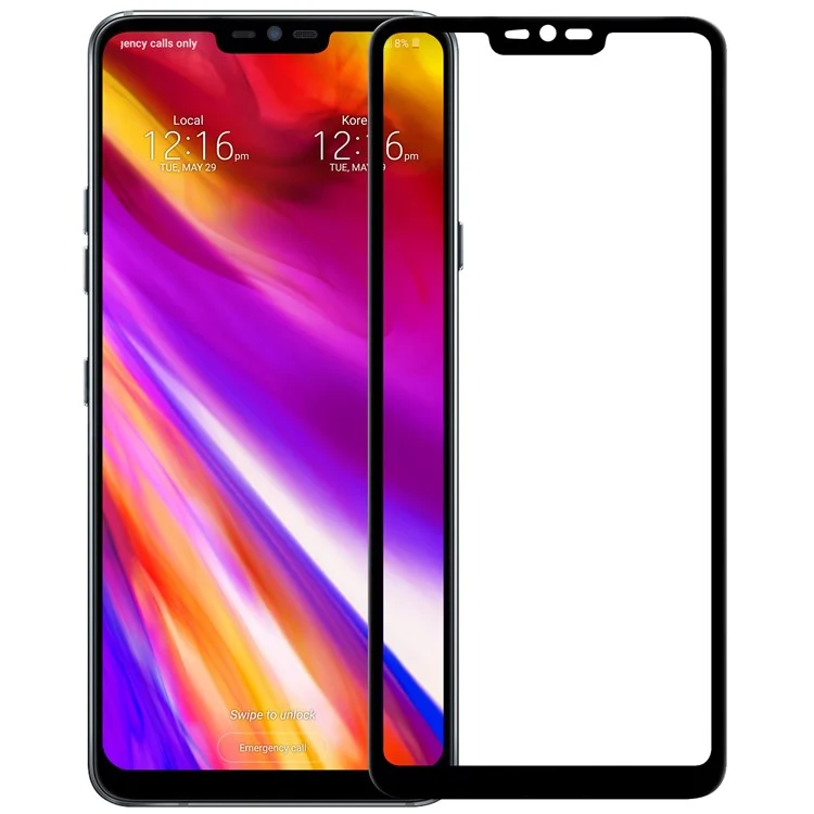 NILLKIN 3D CP+ MAX for LG G7 ThinQ Full Coverage Curved Anti-explosion Tempered Glass Shield Film - Black