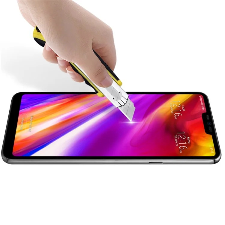 NILLKIN 3D CP+ MAX for LG G7 ThinQ Full Coverage Curved Anti-explosion Tempered Glass Shield Film - Black