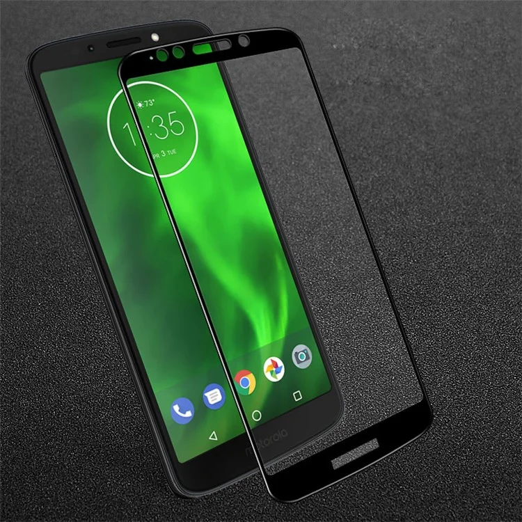 IMAK Full Size Tempered Glass Screen Protector for  Motorola Moto E5/Moto G6 Play - Black