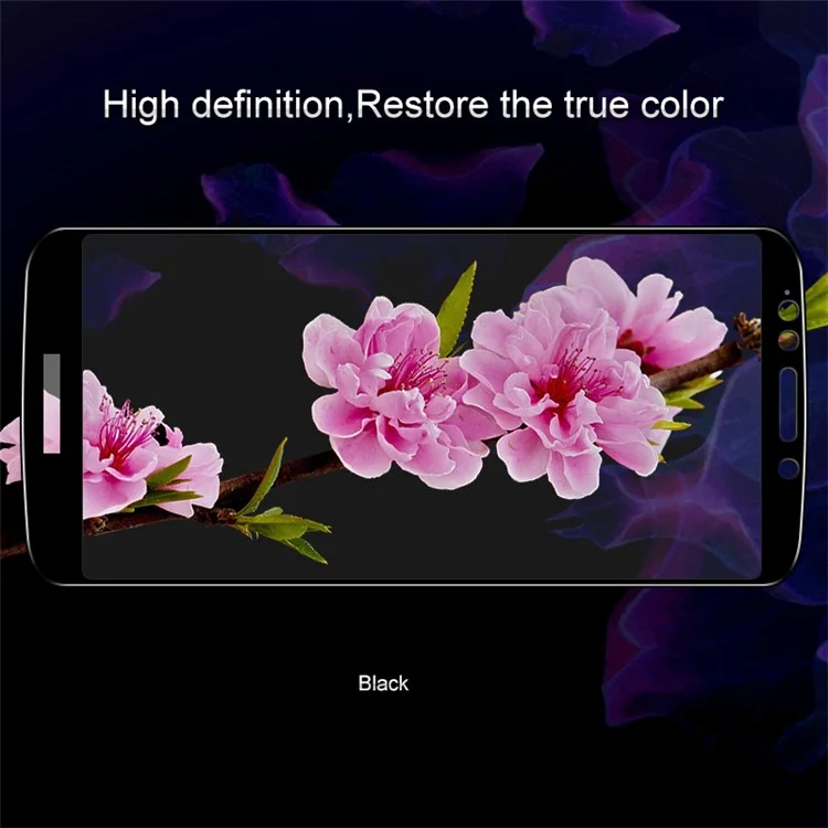 IMAK Full Size Tempered Glass Screen Protector for  Motorola Moto E5/Moto G6 Play - Black