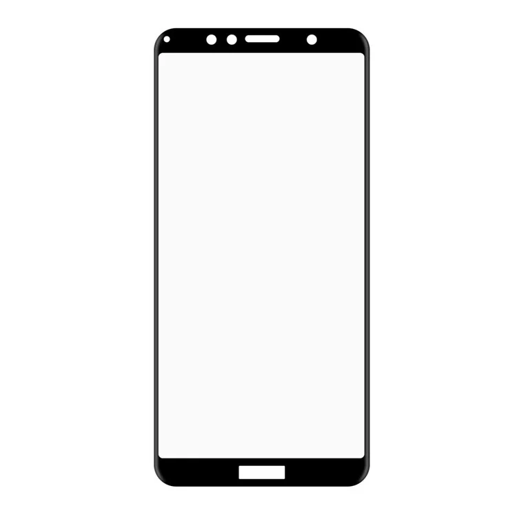 HAT PRINCE 5PCS 0.2mm 3D Curved Carbon Fiber Tempered Glass Full Size Screen Protector for Huawei Y6 (2018)/Honor 7A (without Fingerprint Sensor) - Black