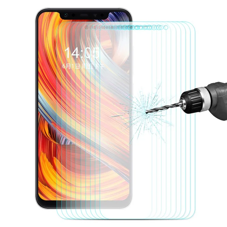 ENKAY 10PCS/Set for Xiaomi Mi 8 (6.21-inch) Tempered Glass Screen Protectors 0.26mm 9H 2.5D Arc Edge