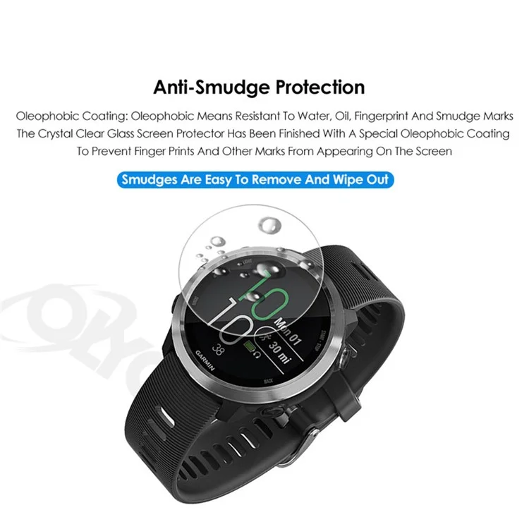 Black - For Garmin Forerunner 645 935 0.3mm Tempered Glass Screen Protector