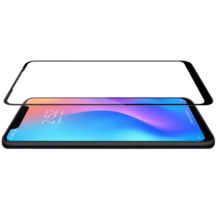 Black - NILLKIN 3D CP+ MAX for 	Xiaomi Mi 8 (6.21-inch)/Mi 8 Explorer Edition Full Size Curved Tempered Glass Screen Protector Anti-explosion