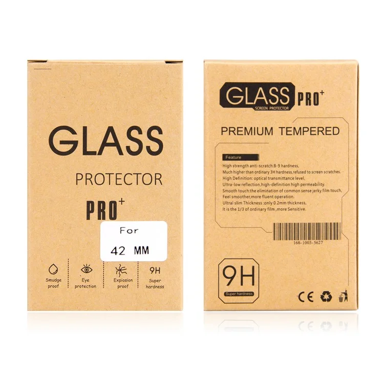 Schwarz - Angibabe 3D Gekrümmt 0,26 Mm 9H Temperiertes Glas-Displayschutz Für Apple Watch-Serie 3/2/1 42mm