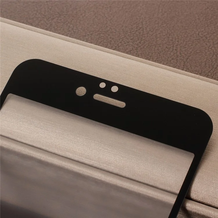 RURIHAI for iPhone 6s Plus / 6 Plus 5.5 inch 0.26mm 2.5D AB Glue Frosted Full Size Tempered Glass Protector Film - Black