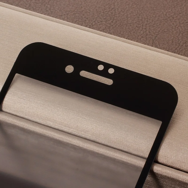 RURIHAI for iPhone 8 4.7 inch 0.26mm 2.5D AB Glue Frosted Full Coverage Tempered Glass Protector Film - Black