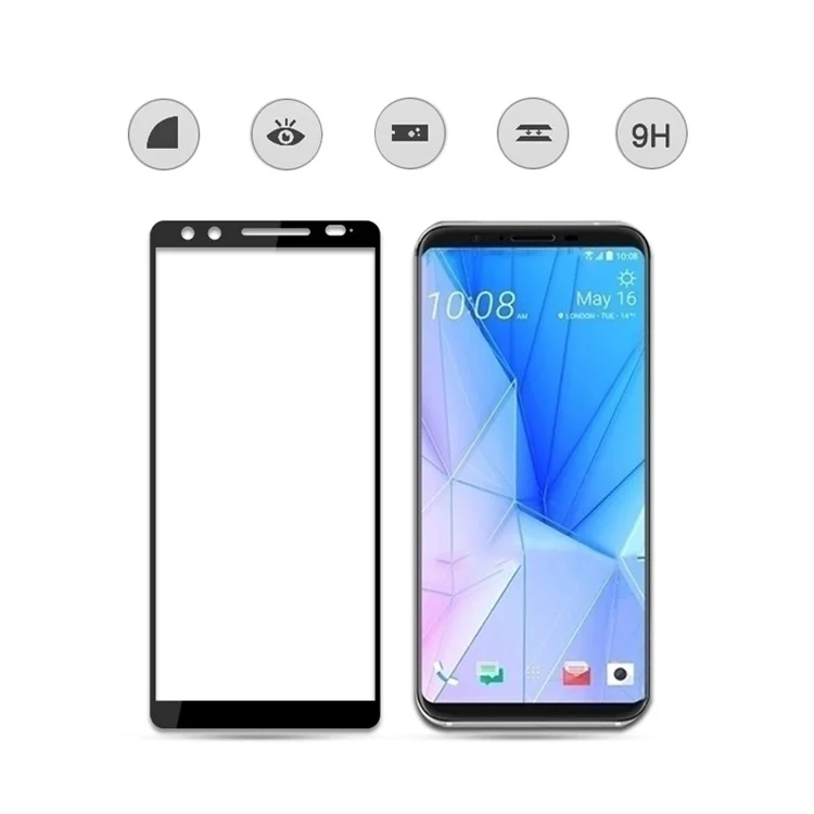 MOCOLO for HTC U12 Silk Print Full Size AB Glue Full Glue Tempered Glass Screen Protector