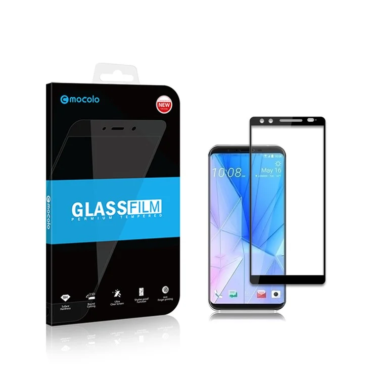 MOCOLO for HTC U12 Silk Print Full Size AB Glue Full Glue Tempered Glass Screen Protector