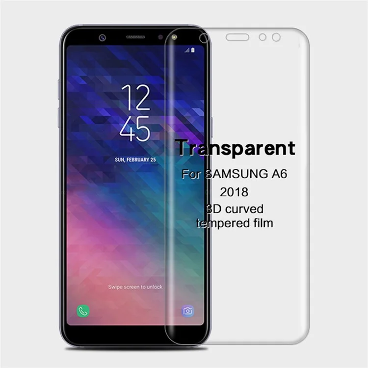 MOFI 3D Curved Full Coverage Tempered Glass Screen Protector for Samsung Galaxy A6 (2018) - Transparent