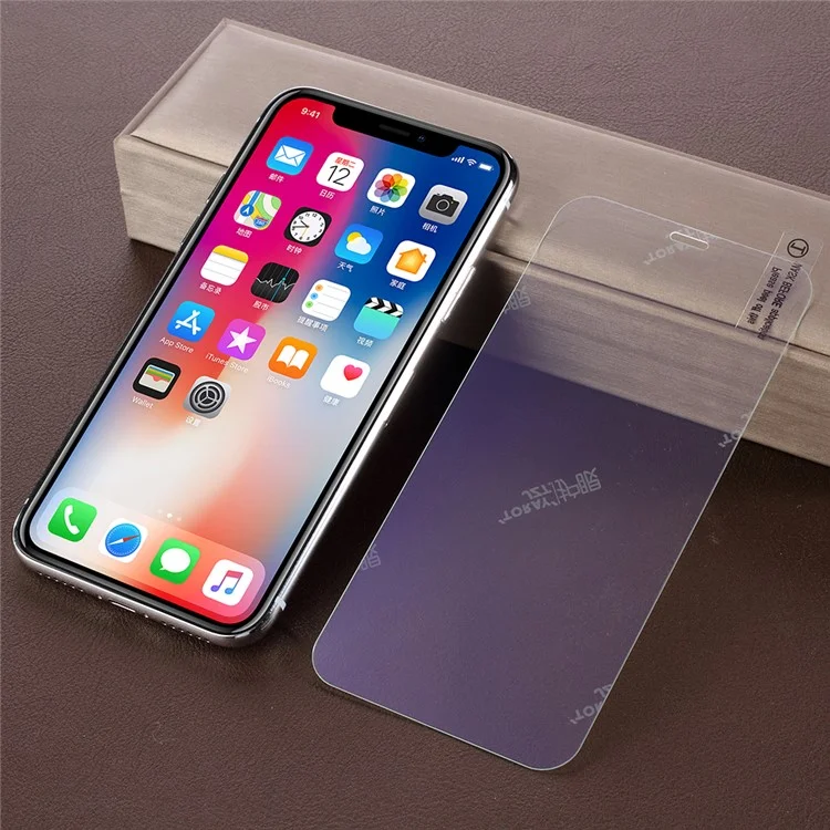 Eye-protection Anti-blue-ray Full Screen Tempered Glass Guard Film for iPhone X