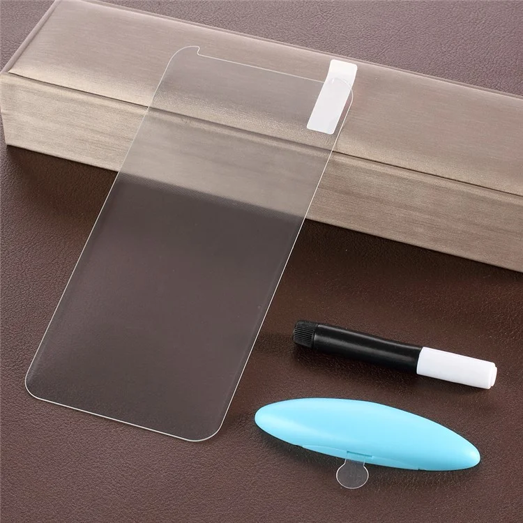 DIY Curved Tempered Glass Screen Protection Film + Nanoscale Optics Adhesive + Nanoscale Light for Samsung Galaxy S9 Plus G965 (Scaled-Down Design)