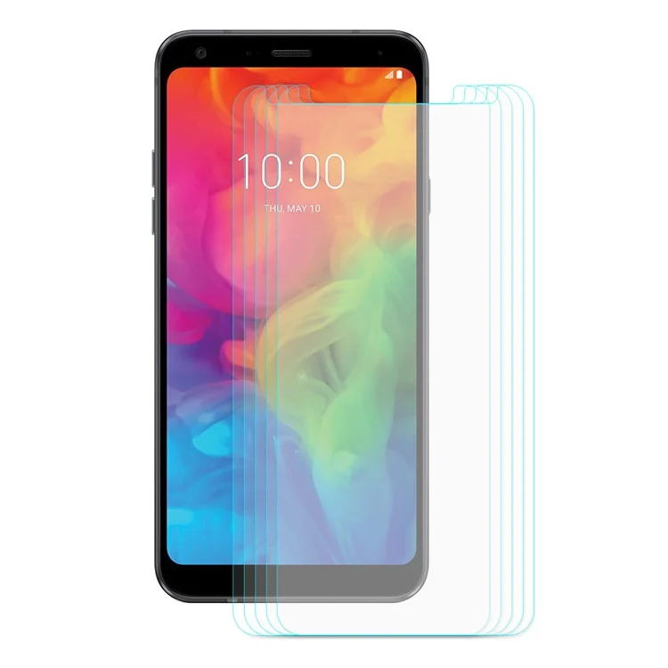 5PCS/Set HAT PRINCE 0.26mm 9H Tempered Glass Screen Protector Guard Film 2.5D Arc Edge for LG Q7