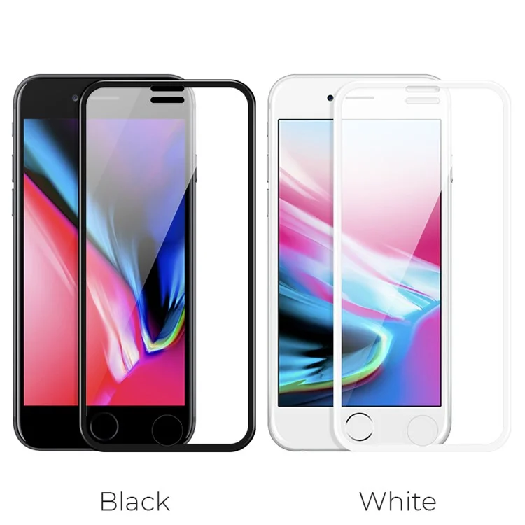 HOCO 3D Curved Full Coverage HD Soft PET Edge Tempered Glass Screen Protector (Narrow Edge) for iPhone 8 Plus - Black