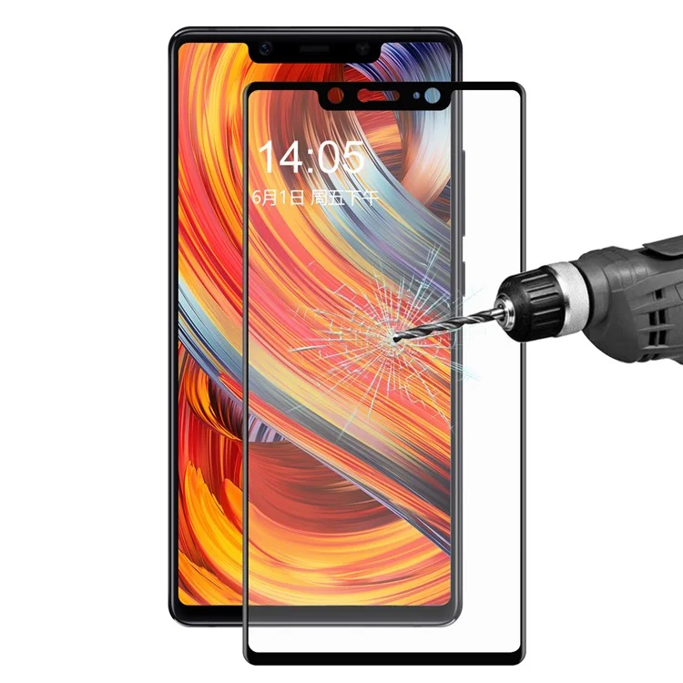 HAT PRINCE 0.2mm 3D Curved Carbon Fiber Tempered Glass Full Size Screen Protector for Xiaomi Mi 8 SE (5.88-inch) - Black