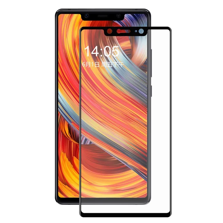 HAT PRINCE 0.2mm 3D Curved Carbon Fiber Tempered Glass Full Size Screen Protector for Xiaomi Mi 8 SE (5.88-inch) - Black