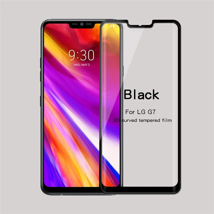 MOFI 3D Curved Tempered Glass Complete Covering Screen Guard Film for LG G7 ThinQ - Black