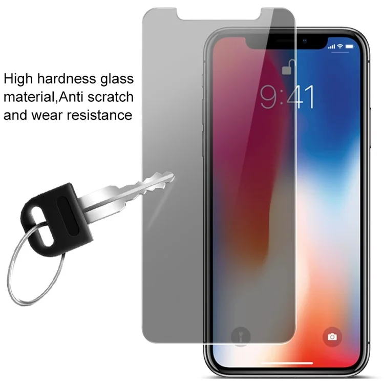 IMAK Anti-peep 9H Tempered Glass Screen Guard Film for iPhone X (Ten)