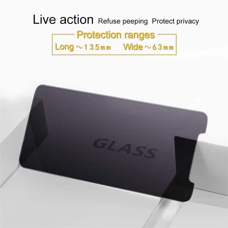 IMAK Anti-peep 9H Tempered Glass Screen Guard Film for iPhone X (Ten)