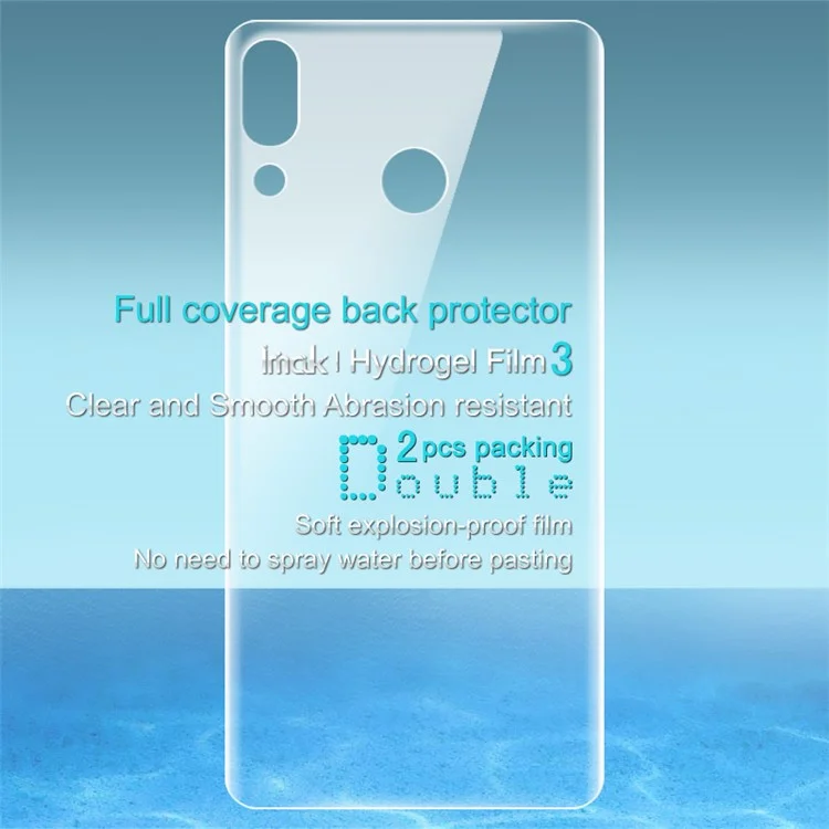 2Pcs/Set IMAK Soft Clearer Hydrogel Film III Full Coverage Back Protector Film for Lenovo Z5