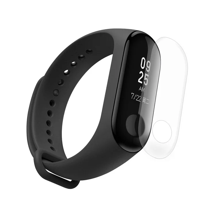 Para Xiaomi Mi Smart Band 4 / Mi Banda 3 Ajuste Ajustável de Pulso Macio de Silicone - Preto