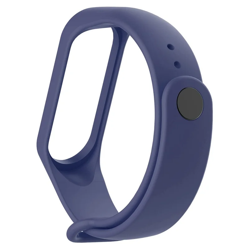 For Xiaomi Mi Smart Band 4 / Mi Band 3 Adjustable Soft Silicone Watch Strap Replacement + Full Covering TPU Screen Protector - Dark Blue