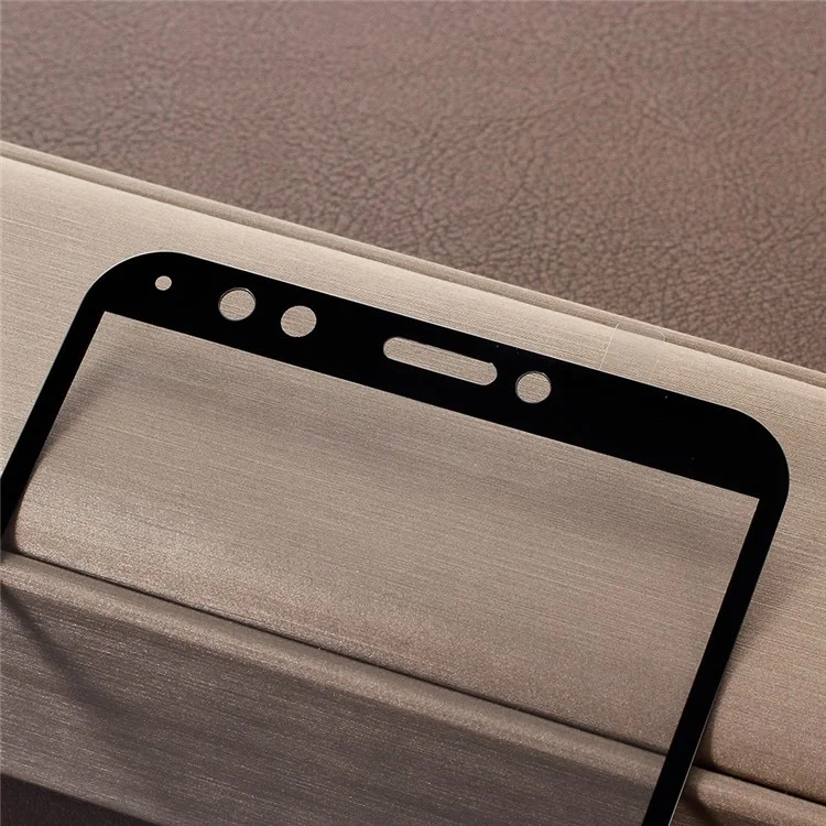 RURIHAI 0.26mm 3D Electroplated Edge Vacuum Coating Tempered Glass Full Size Screen Protector for Huawei Honor 7C/Enjoy 8/Y7 Prime (2018) - Black