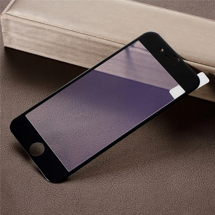 Full Coverage Anti-blue-ray Carbon Fiber Arc Edge Tempered Glass Screen Protector Film for iPhone 8 Plus/7 Plus 5.5 inch - Black