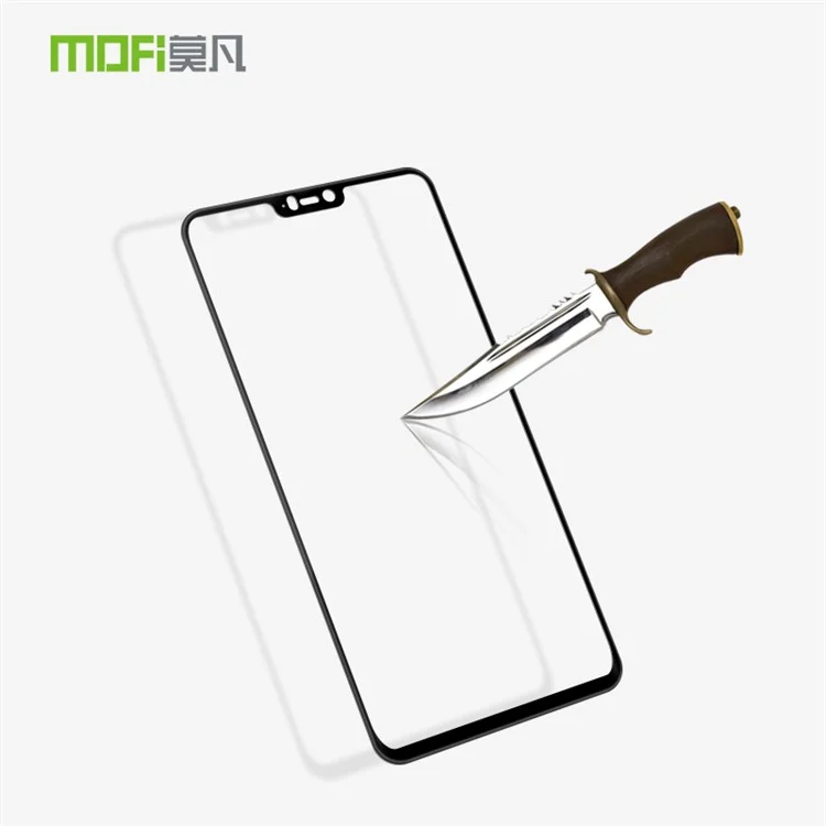 Protector De Pantalla De Cristal Templado De Tamaño Completo Curvado De MOFI 3D Para OnePlus 6 - Negro