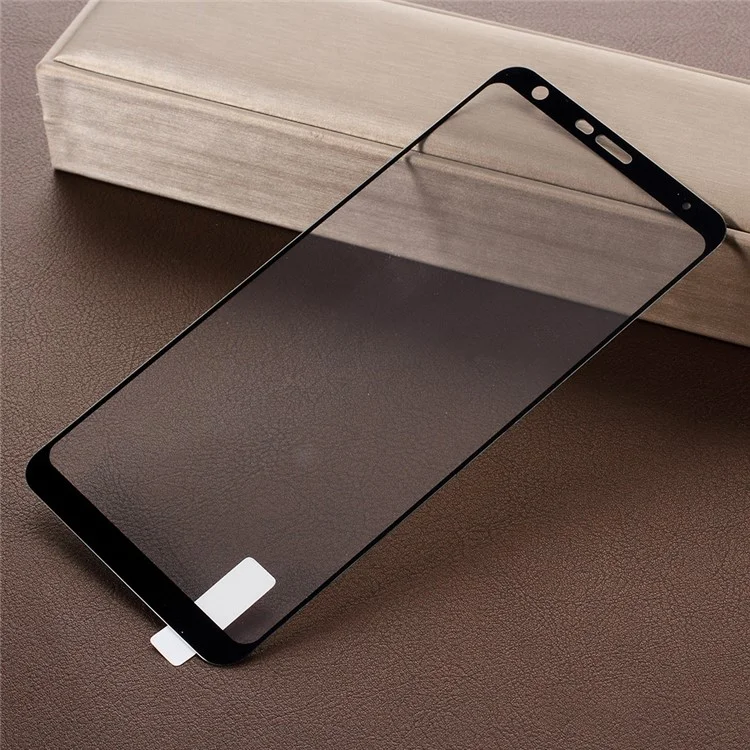 Full Size Tempered Glass Screen Protector Guard Film for LG Q Stylus - Black