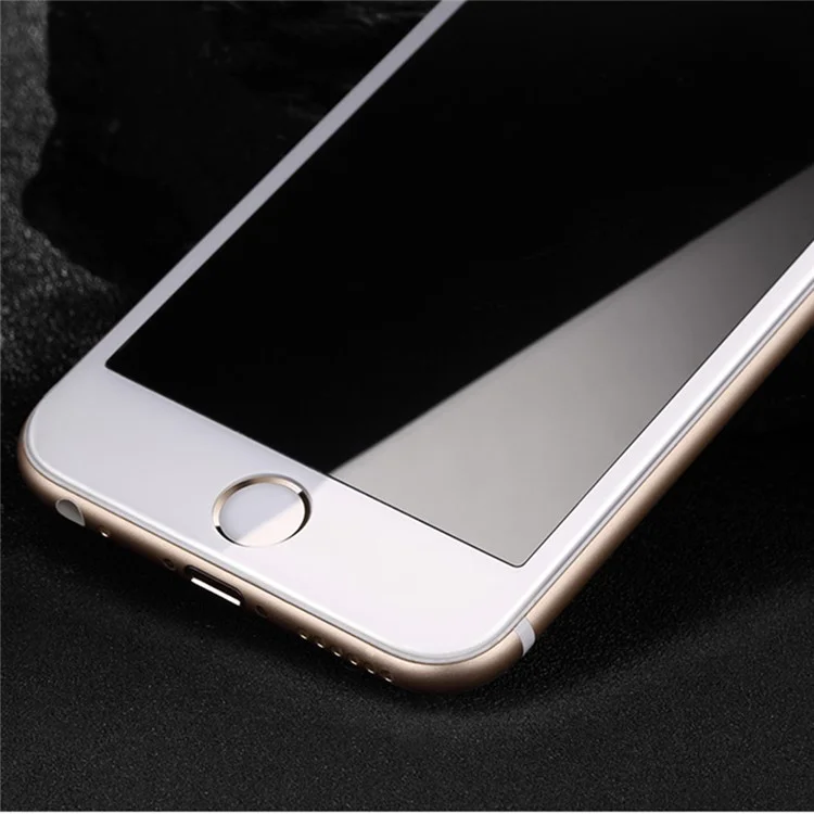 MOCOLO Silk Printing Screen Protector pour iPhone 7/8/SE (2022)/SE (2020) 4.7 pouces, Couverture Complète Colle Complète Verre Trempé Anti-Explosion Film de Protection - Blanc