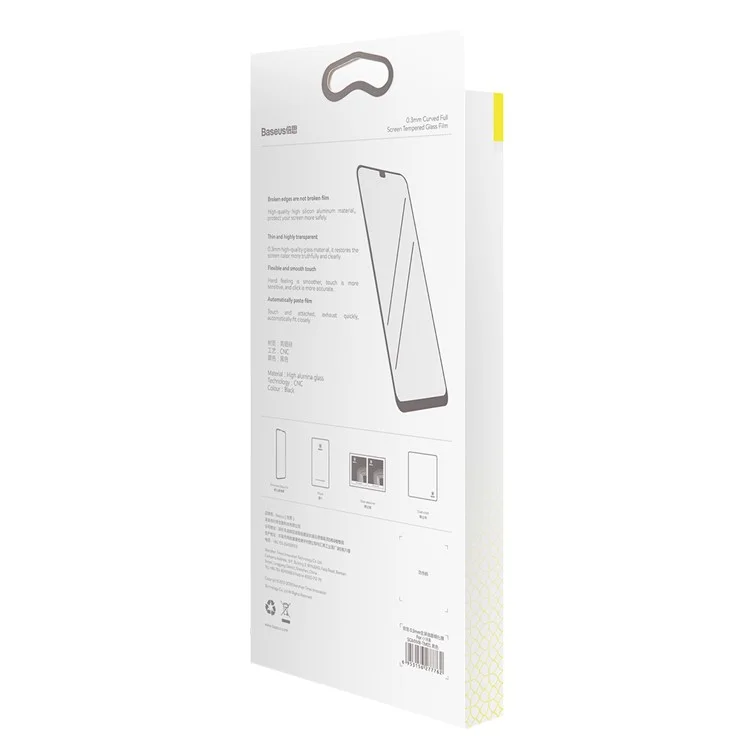 BASEUS 0.3mm Full Coverage Tempered Glass Screen Protector for	 Xiaomi Mi 8 SE (5.88-inch) - Black