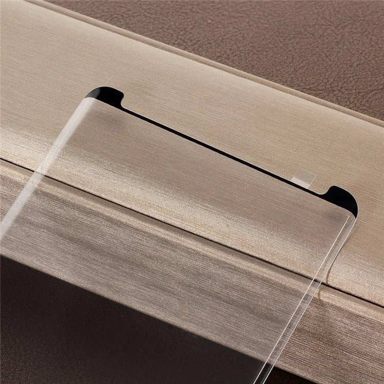 For Samsung Galaxy Note9 9H Arc Edges Silk Printing Tempered Glass Screen Protector Film (Opening on Top) - Black