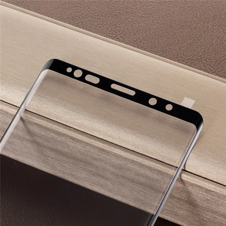 For Samsung Galaxy Note9 9H Arc Edges Silk Printing Tempered Glass Full Size Screen Protector - Black