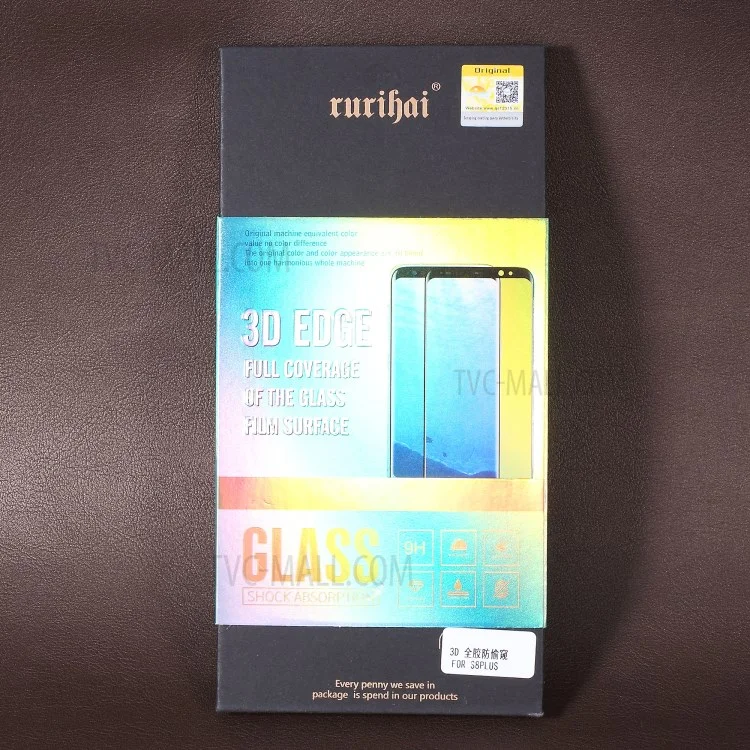 RURIHAI 0.3mm Anti-peep Full Glue Full Screen Tempered Glass Guard Film for Samsung Galaxy S8 Plus SM-G955 (Opening on Top)