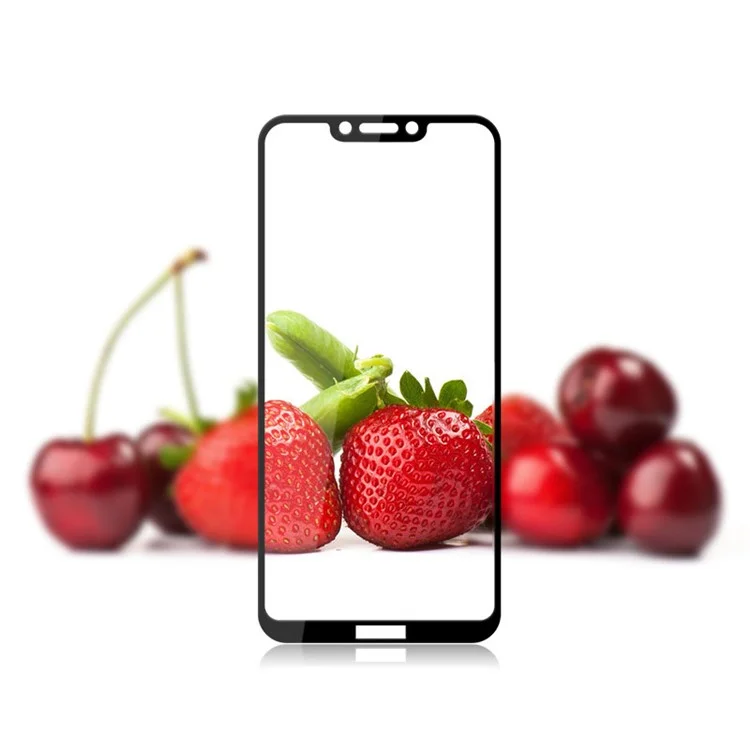 MOCOLO Silk Print Arc Edge Full Coverage Tempered Glass Screen Protector for Huawei Honor Play - Black