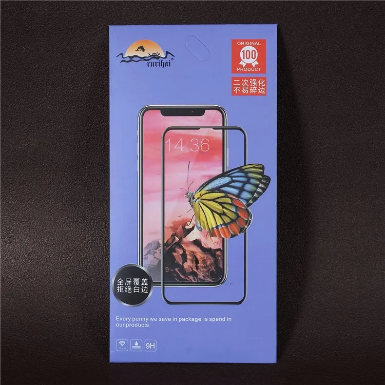 Protetor De Tela De Vidro Temperado De Defesa Sólida Rurihai Para Xiaomi Redmi Nota 5 (câmera Traseira De 12mp) / Redmi 5 Plus (China) - Preto