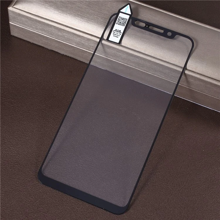 RURIHAI Solid Defense Tempered Glass Screen Protector Film for Xiaomi Mi 8 (6.21-inch) / Mi 8 Explorer Edition - Black