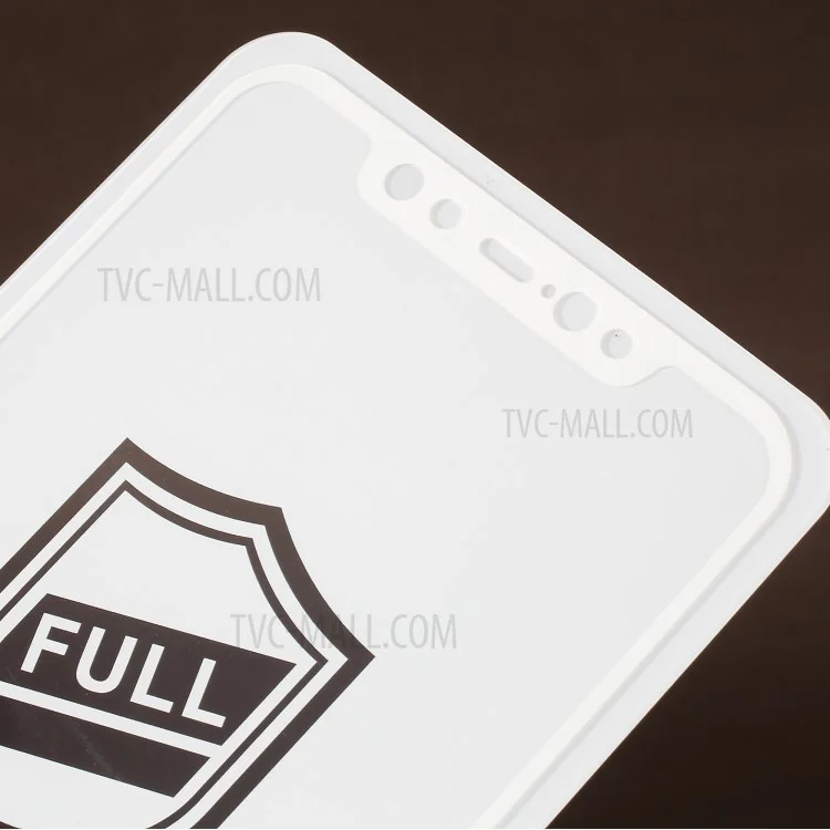RURIHAI 0.26mm 2.5D Curved Tempered Glass Full Size Screen Protector for Xiaomi Mi 8 (6.21-inch) - White
