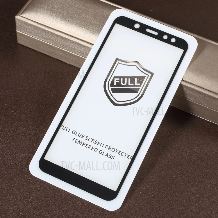 RURIHAI 0.26mm 2.5D Curved Tempered Glass Full Size Screen Protector Film for Samsung Galaxy A6 (2018) - Black